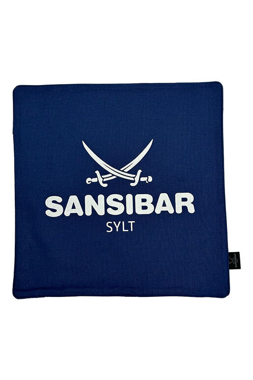 Sansibar Kissenhülle 45x45 , 45X45, BLUE/OFFWHITE 