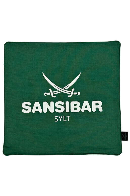 Sansibar Kissenhülle 45x45 , 45X45, GREEN/OFFWHITE 