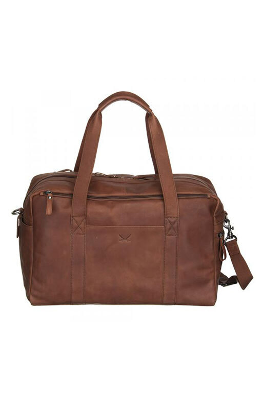 Weekender SB-2520 Leder , -, COGNAC 