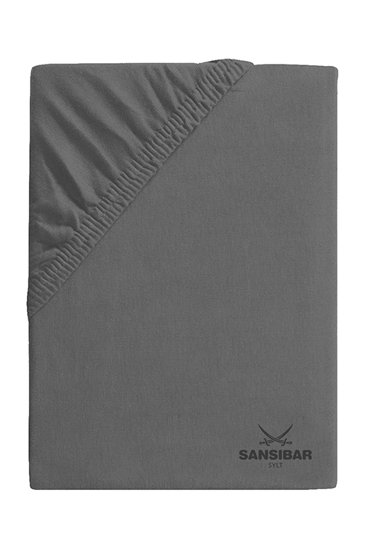 Jersey Spannbettuch 180/200X200 CM , 180/200X200 CM, ANTHRAZIT 