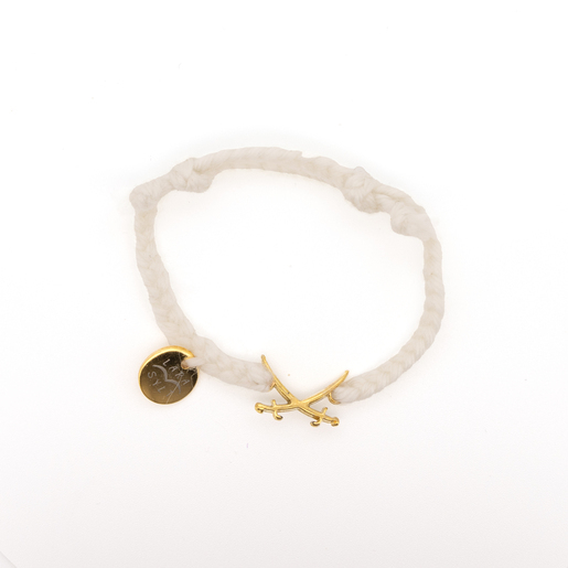 Flechtarmand Gold Sansibar Säbel Lara, white, one size Flechtarmand Gold Sansibar Säbel Lara, white, one size