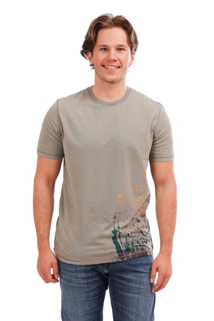 Herren T-Shirt Art. SPOTTY , GREY, 4XL 