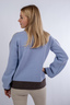 Damen Cashmere Pullover Art. SCHNEEHASE , MEDIUM BLUE, M 