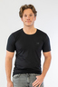 Herren Basic T-Shirt , BLACK, M 